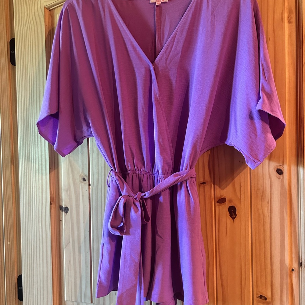 Pink Lily Purple Wrap Dress
